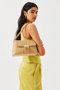 Lucky Bees 314 Bolso Bandolera Mujer, Color Crema, Polipiel, 26x18x10 cm