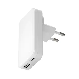 Dbramante1928 CHSLEUWH7199 Adaptador de Corriente Universal 45W Delgado, 1 Puerto USB-C y 1 Puerto USB 3.2, Blanco - Cargador para Dispositivos Móviles