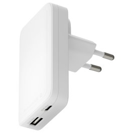 dbramante1928 Cargador Slim USB-C 45W + USB-A 30W, Blanco, Interior, Universal