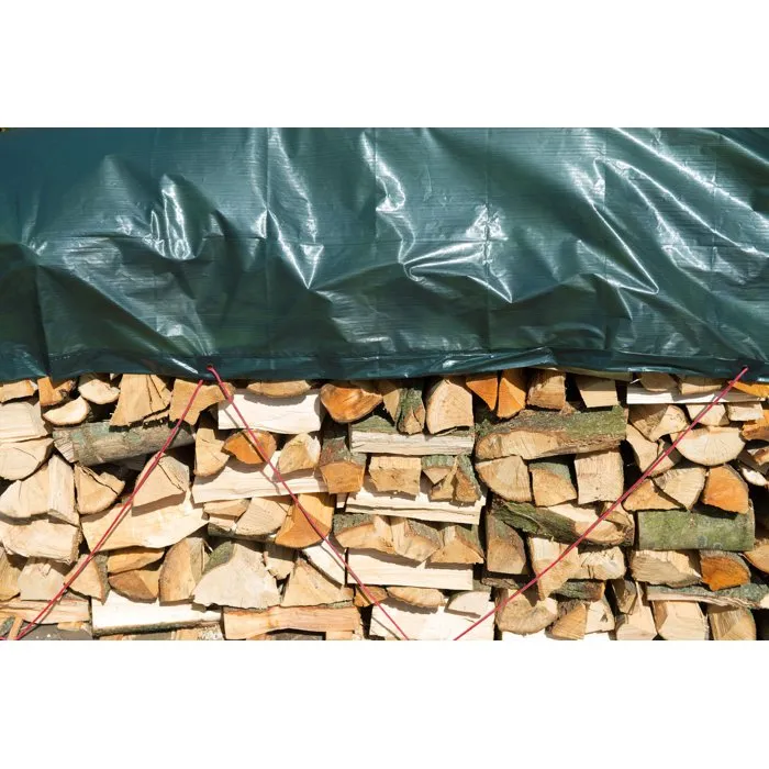 Nature Lona protectora para pilas de leña o uso exterior, 2 x 8 m, 90 g/m², color Verde - AUC8711338724132