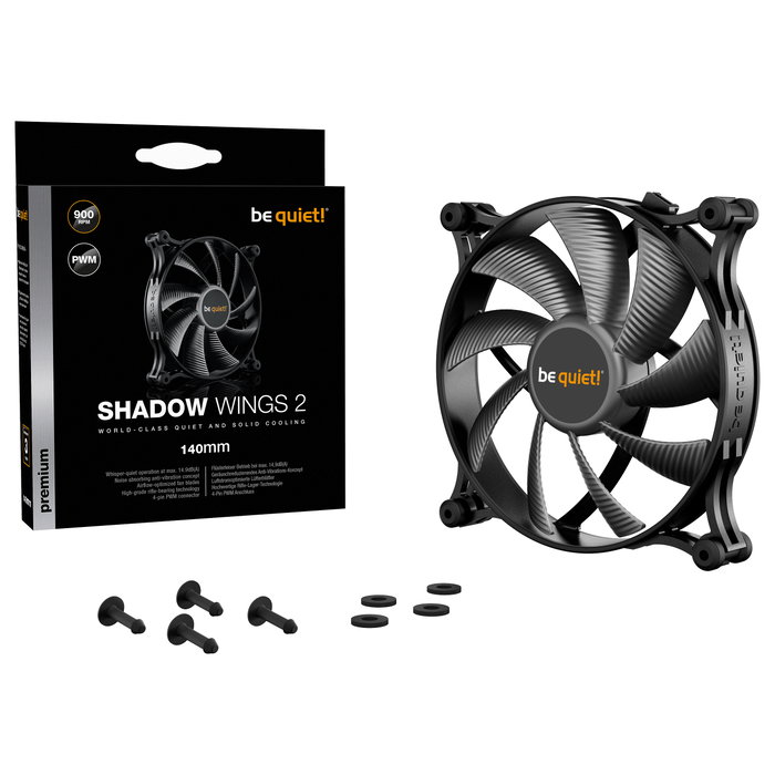be quiet! Shadow Wings 2 140mm PWM Negro