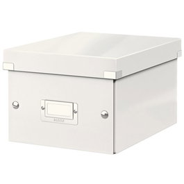 Caja Para Almacenamiento Leitz Click&Store 85% Carton Reciclado 7 Litros Pequeña 216X160X282 Mm Blanco