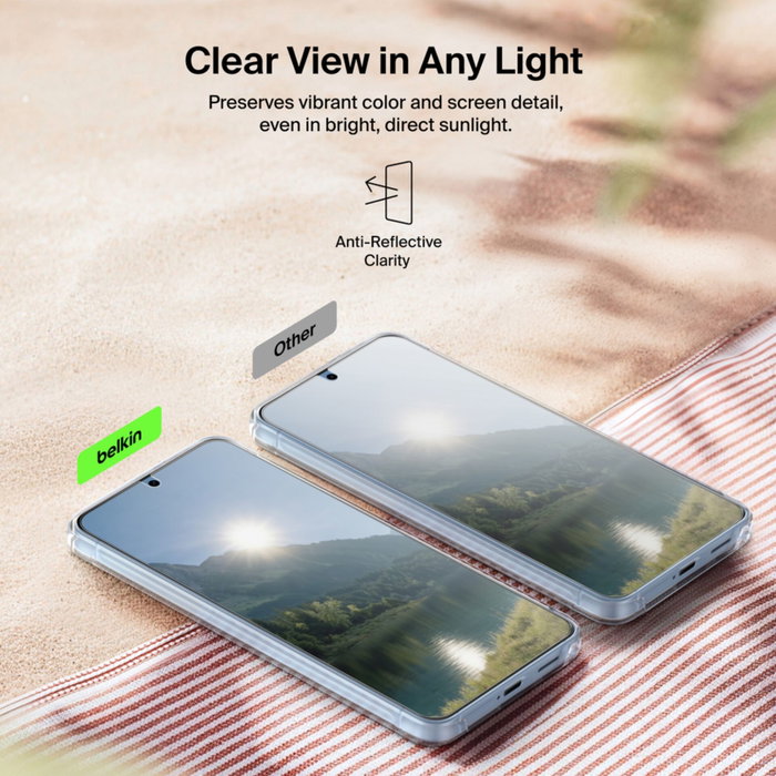 Belkin 3 en 1 Bundle para Samsung Galaxy S26+: Funda SheerForce Clear, Protector de Pantalla y Protector de Cámara