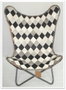 DKD Home Decor Sillón Colonial Marrón Blanco Piel Hierro 70x70x90 cm