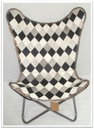 DKD Home Decor Sillón Colonial Marrón Blanco Piel Hierro 70x70x90 cm