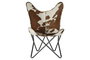 DKD Home Decor Sillón Colonial Marrón Blanco Piel Hierro 70x70x90 cm