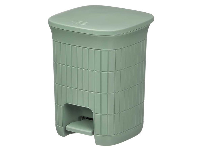 Stefanplast Papelera Domus con pedal, cubo interior extraíble, 6L, Verde Menta, plástico PP, 20.5x27x20.5 cm (Set de 6)
