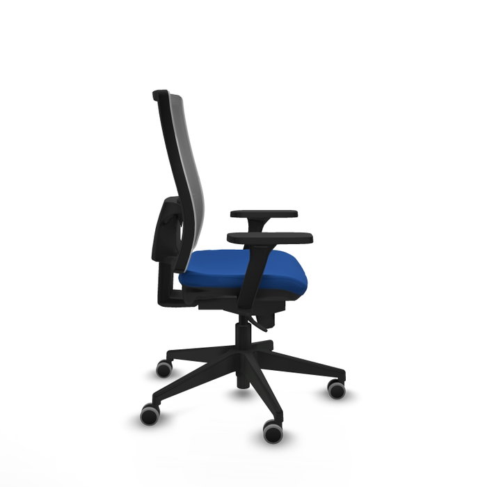 PIQUERAS Y CRESPO Silla de oficina Horna con mecanismo Sincro, Azul y Gris