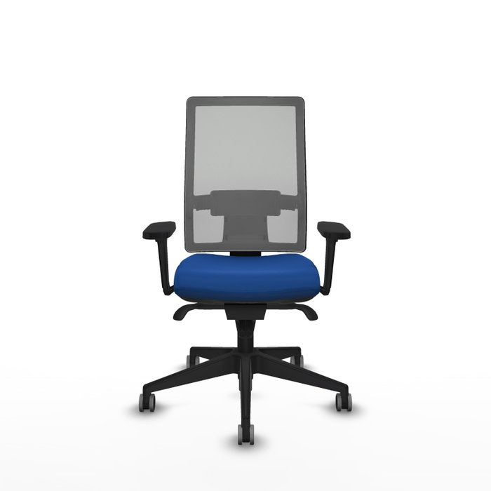 PIQUERAS Y CRESPO Silla de oficina Horna con mecanismo Sincro, Azul y Gris