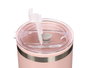 Kinvara Vaso Doble Capa Térmico 900 ml, Colores Surtidos (Beige, Rosa, Verde), Dimensiones: 9.8x23x9 cm, Material Metal SS, Plástico PP y Silicona (Set de 12)