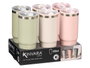 Kinvara Vaso Doble Capa Térmico 900 ml, Colores Surtidos (Beige, Rosa, Verde), Dimensiones: 9.8x23x9 cm, Material Metal SS, Plástico PP y Silicona (Set de 12)