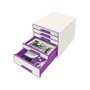 LEITZ Wow Cube Organizador de Cajones Púrpura y Blanco