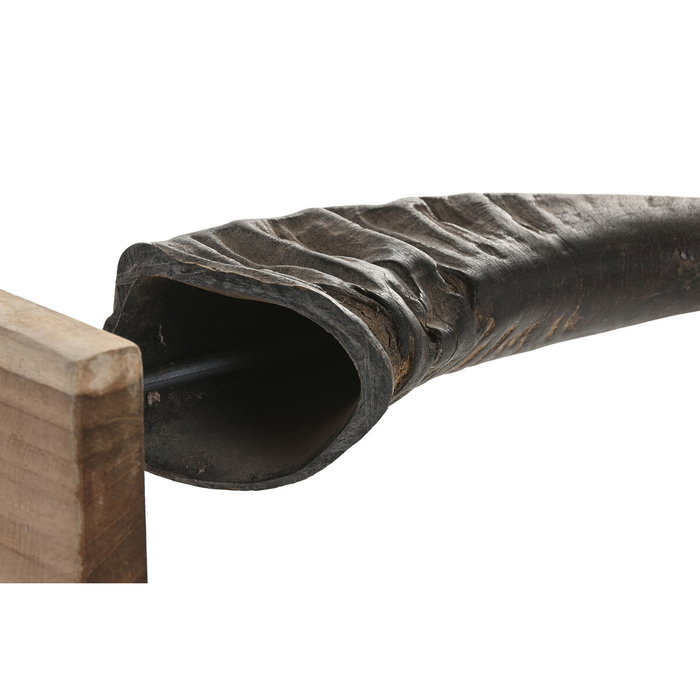 DKD Home Decor Set de Decoración de 3 Cuernos de Búfalo con Soporte DKD Home Decor Set de Decoración de 3 Cuernos de Búfalo con Soporte