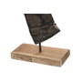 DKD Home Decor Set de Decoración de 3 Cuernos de Búfalo con Soporte