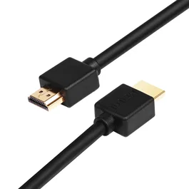 CoolBox Cable HDMI 2.0 1.5m COO-CAB-HDMI-1 - Alta Velocidad 4K Ultra HD 2160p, 3D, PS4, Xbox One, Chapado en Oro, Negro