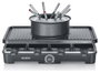 Severin Combo Raclette-Fondue RG2347 para 8 personas, Negro