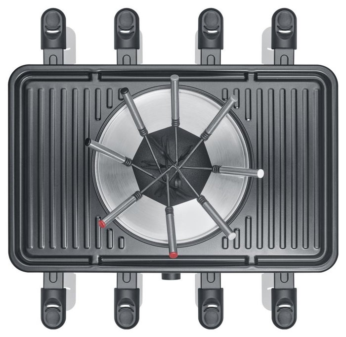 Severin Combo Raclette-Fondue RG2347 para 8 personas, Negro Severin Combo Raclette-Fondue RG2347 para 8 personas, Negro