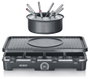 Severin Combo Raclette-Fondue RG2347 para 8 personas, Negro