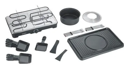 Severin Combo Raclette-Fondue RG2347 para 8 personas, Negro Severin Combo Raclette-Fondue RG2347 para 8 personas, Negro