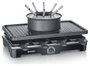 Severin Combo Raclette-Fondue RG2347 para 8 personas, Negro