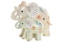 DKD Home Decor Figura de Elefante en Resina Verde y Beige