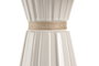DKD Home Decor Lámpara de Sobremesa Romántica, 2 Unidades, Blanco y Beige, 42x66 cm, Porcelana y Lino, Bombilla E27 No Incluida