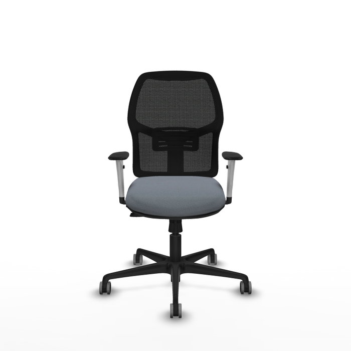 PIQUERAS Y CRESPO Silla de oficina Alfera Gris con brazos ByN