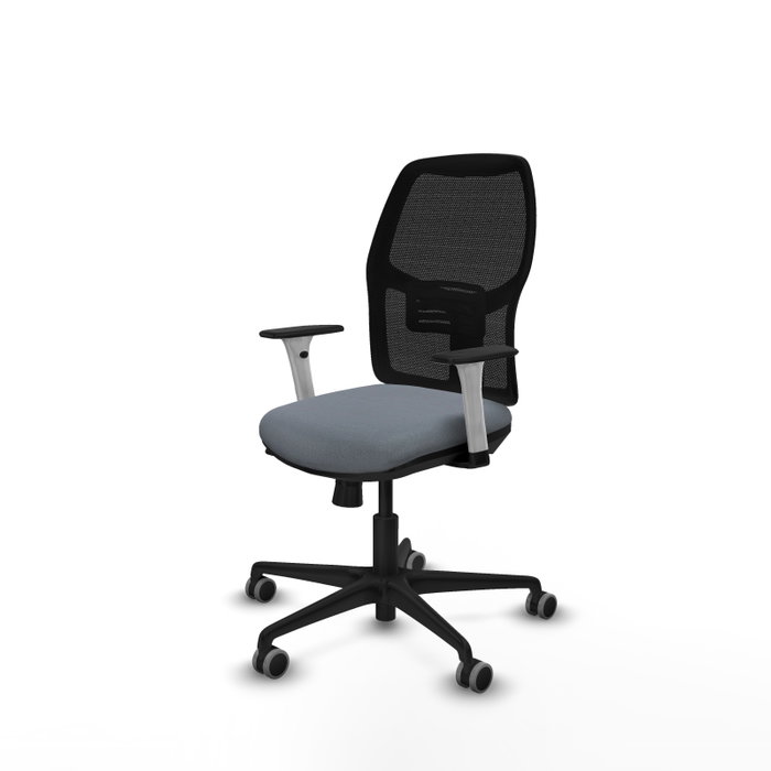PIQUERAS Y CRESPO Silla de oficina Alfera Gris con brazos ByN