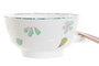 DKD Home Decor Set de Sushi de 6 Piezas en Porcelana y Madera Verde/Blanco, 25x25x6,5 cm