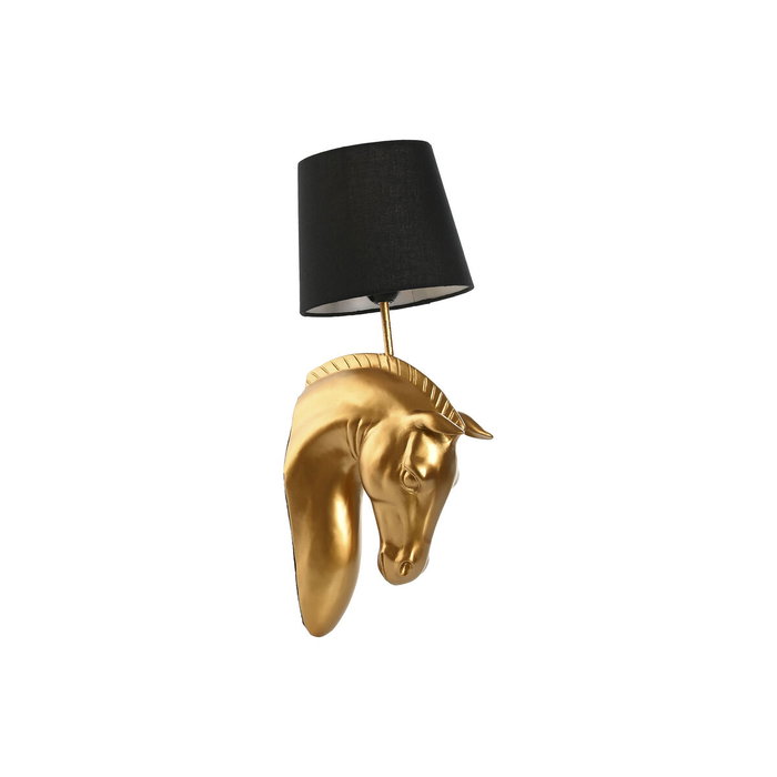DKD Home Decor Lámpara Aplique de Resina Caballo Dorado