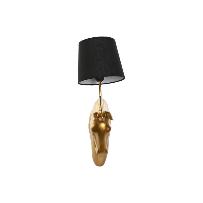DKD Home Decor Lámpara Aplique de Resina Caballo Dorado