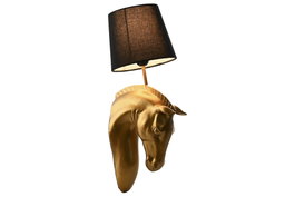 DKD Home Decor Lámpara Aplique de Resina Caballo Dorado