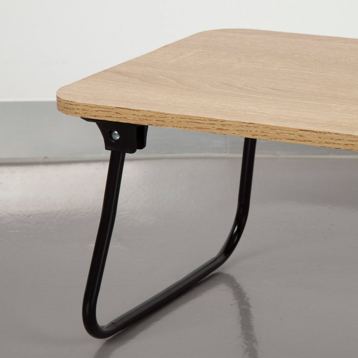 Max Home Mesa plegable pequeña multiusos de madera y acero