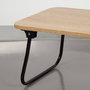 Max Home Mesa plegable pequeña multiusos de madera y acero