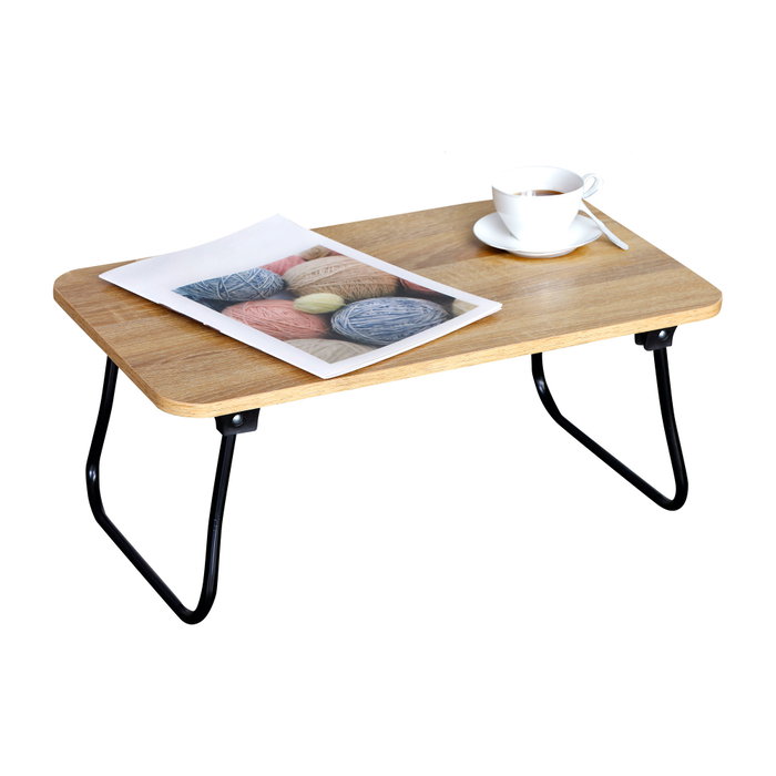 Max Home Mesa plegable pequeña multiusos de madera y acero