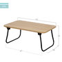 Max Home Mesa plegable pequeña multiusos de madera y acero