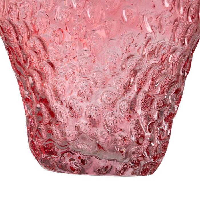 Ixia Jarrón Fresa Rojo de Cristal 20 x 20 x 21 cm Ixia Jarrón Fresa Rojo de Cristal 20 x 20 x 21 cm