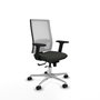 PIQUERAS Y CRESPO Silla de oficina Horna con mecanismo Sincro/Traslack, Negro/Blanco