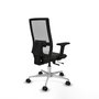 PIQUERAS Y CRESPO Silla de oficina Horna con mecanismo Sincro/Traslack, Negro/Blanco