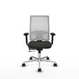 PIQUERAS Y CRESPO Silla de oficina Horna con mecanismo Sincro/Traslack, Negro/Blanco