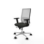 PIQUERAS Y CRESPO Silla de oficina Horna con mecanismo Sincro/Traslack, Negro/Blanco