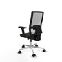 PIQUERAS Y CRESPO Silla de oficina Horna con mecanismo Sincro/Traslack, Negro/Blanco