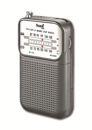 SAMI Radio sami 2 bandas gris mini con auriculares