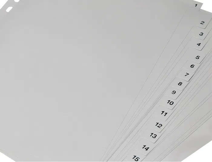 Q-connect Separador Numérico 1-31 Din A4 Plástico Juego de 31 Separadores