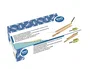 Liderpapel Encuadernador Fastener Dorado de Metal, Caja de 100 Unidades, 40x155x90 mm