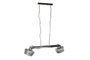 DKD Home Decor Lámpara de Techo Estilo Loft Gris Marrón Oscuro Hierro Mango 2 Focos 104 x 25 x 28 cm