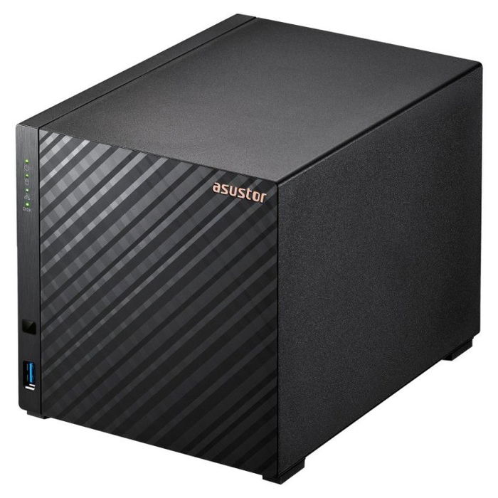 Asustor Drivestor 4 Gen2 (AS1204T) NAS - 4 Bahías, Procesador Quad-Core, Puerto 2.5GbE, 1GB RAM, Transcodificación 4K H.265, Almacenamiento Multimedia