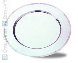 Plato Madrid Plateado para Presentación, Diámetro 29 cm, Apto Lavavajillas y Microondas: No, Orfebrería