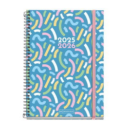 Agenda Escolar (2025-26) Miquelrius Teen Espiral Tapa Extra Con Goma Plus 4º 155X215 D/P Serpentina