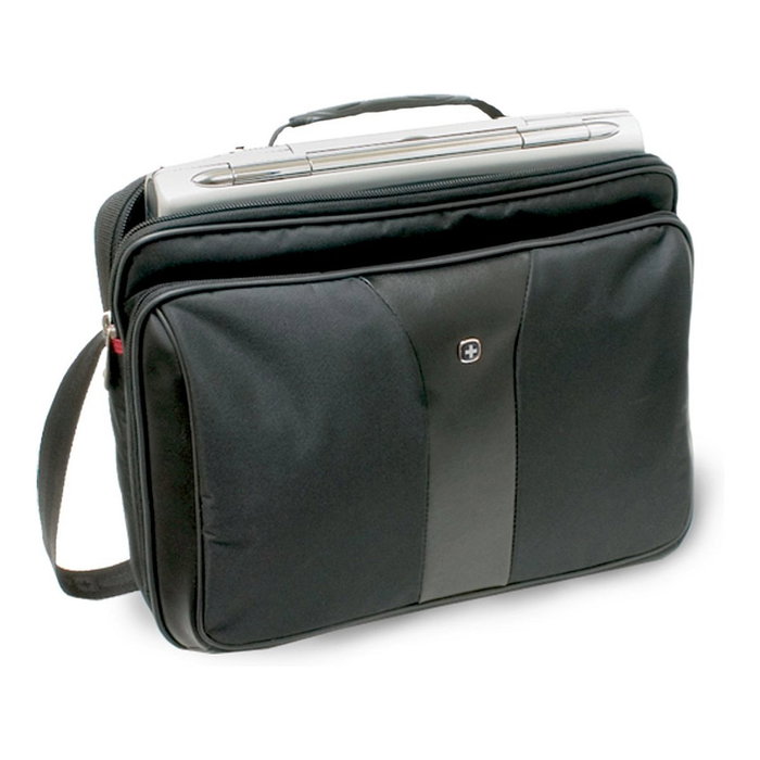 Wenger Patriot Set 2 Piezas, Trolley de Negocios 17 Pulgadas (43.2 cm) Negro con Maletín Portátil Ajustado 15.4 Pulgadas (39 cm)